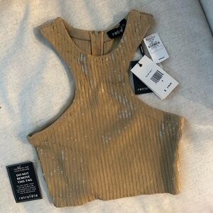 Tan Sequin Women's Top